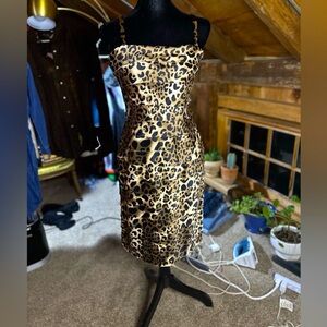 90s VTG Evan Picone Cheetah Print Dress